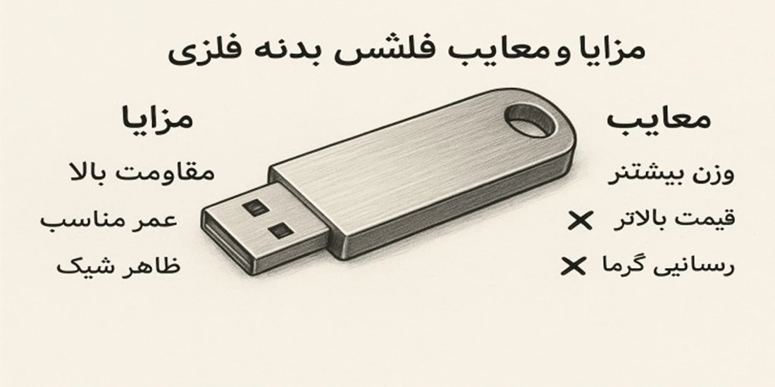 مزایا و معایب فلش بدنه فلزی